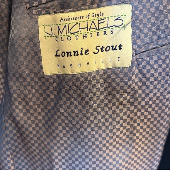 Hart Schaffner Marx Blue and Gold Sport Coat - Picture 4 of 11